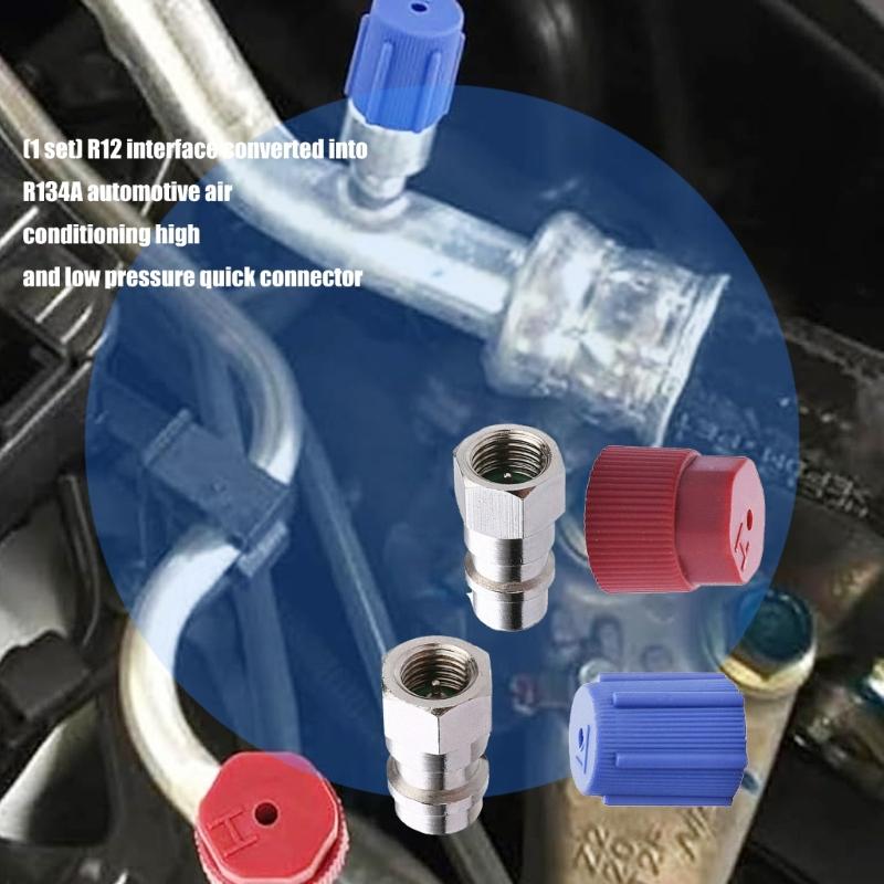 Automotive Air Conditioning Refrigeration Adapter R134A Conversion Kit With Quick Connection Design For HVAC Maintenance