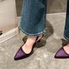 Fashion 2025 New Elegant Crystal Pointed-Toe Fashion Buckle Strap Hot Sale Office and Career Plus Size Best Seller Closed Toe Sandals