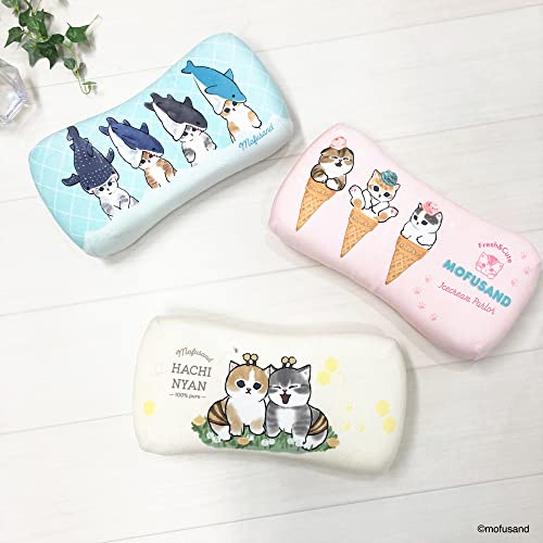 MORIPiLO low rebound cushion lumbar pillow Mofu Sand Ice Nyan (mini relaxation pillow) skin-friendly fluffy texture goods stuffed animal nap pink