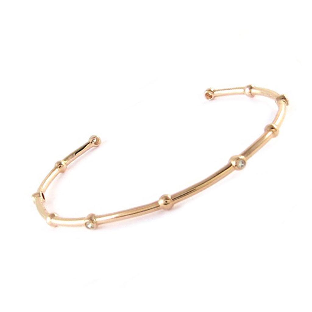 Les Trésors De Lily [N6969] - Rose Gold 'Navajos' Open Gold Plated Bracelet