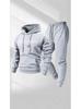 Unisex Letter Print Hoodie Set Casual Streetwear Drawstring Sweatshirt & Jogger Pants