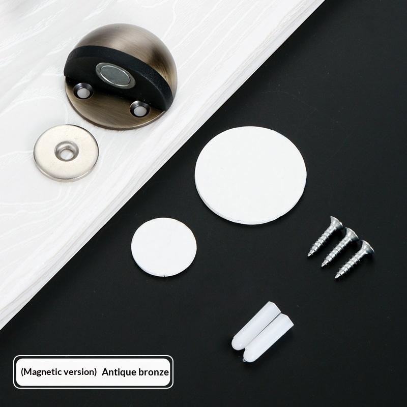 §1 Set Silicone Anti-Collision Buffer New No-Drill Magnetic Door Stopper For Glass & Bedroom Doors Windproof Floor Mount