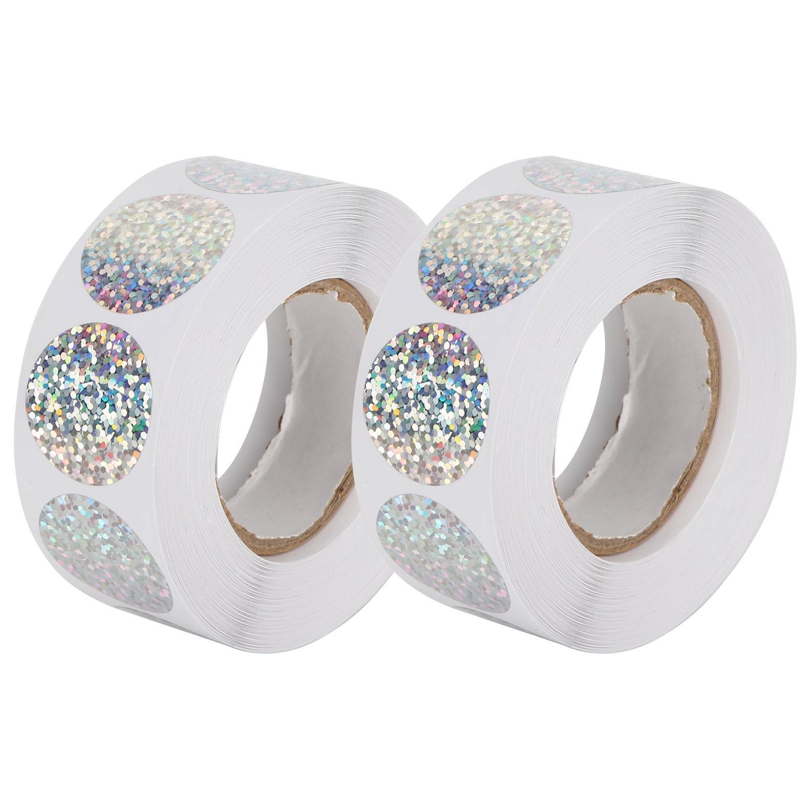 

2Pcs Sticker Roll Round Sequins Printed Decorative Tape Washi Scrapbook Packaging Supply