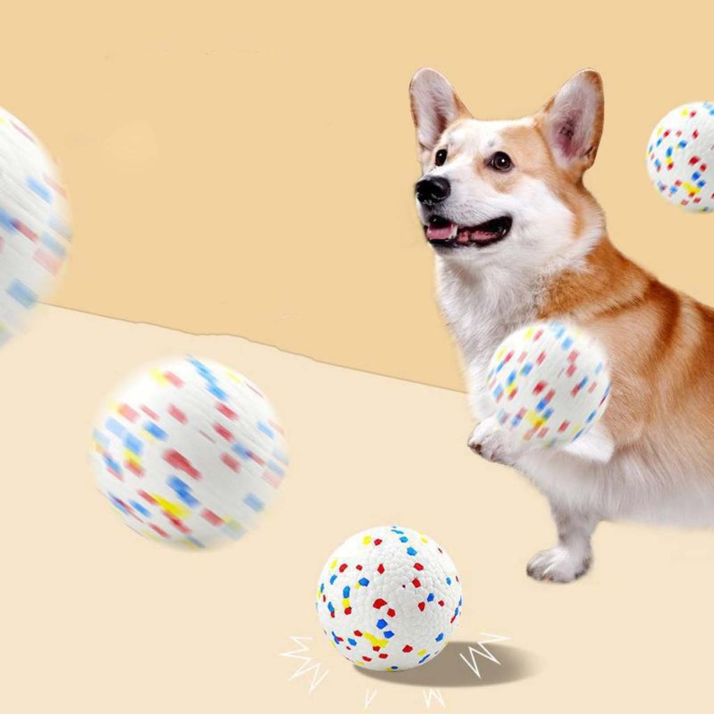 Durable Pet Chew Ball Interactive Training Toy for Dogs Spot Pattern Round Shape Non-Toxic Material Safe for Puppy Teeth Cleaning