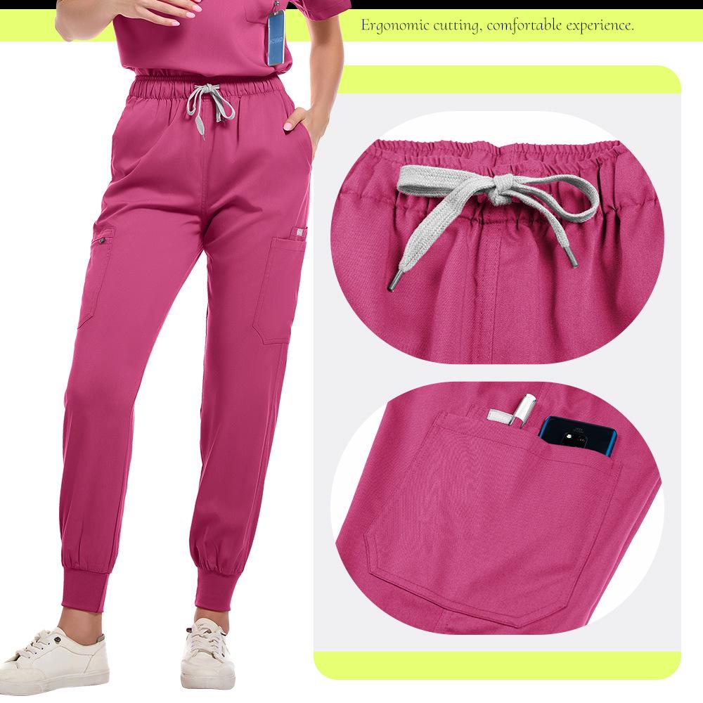 Sjuksköterskeskrubbdräkt i åtta färger - Andningsbar, Svettabsorberande Damuniform för Djursjukhus