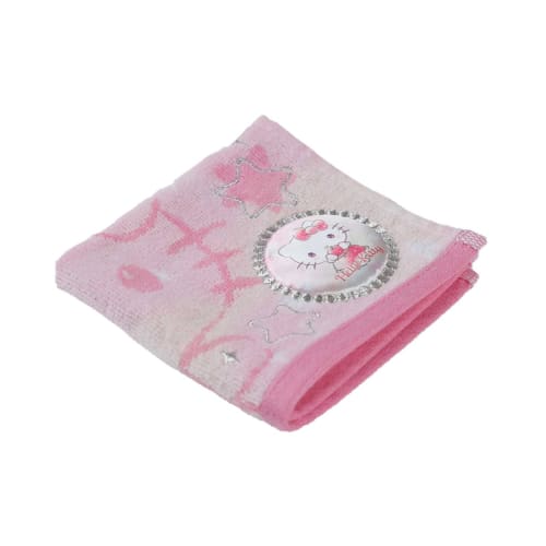 Marushin Mini Towel, Sanrio Hello Kitty and Yumekira Kitty, 100% Cotton, Antibacterial and Deodorizing, Perfect As a Gift, Product Number: 3725007500