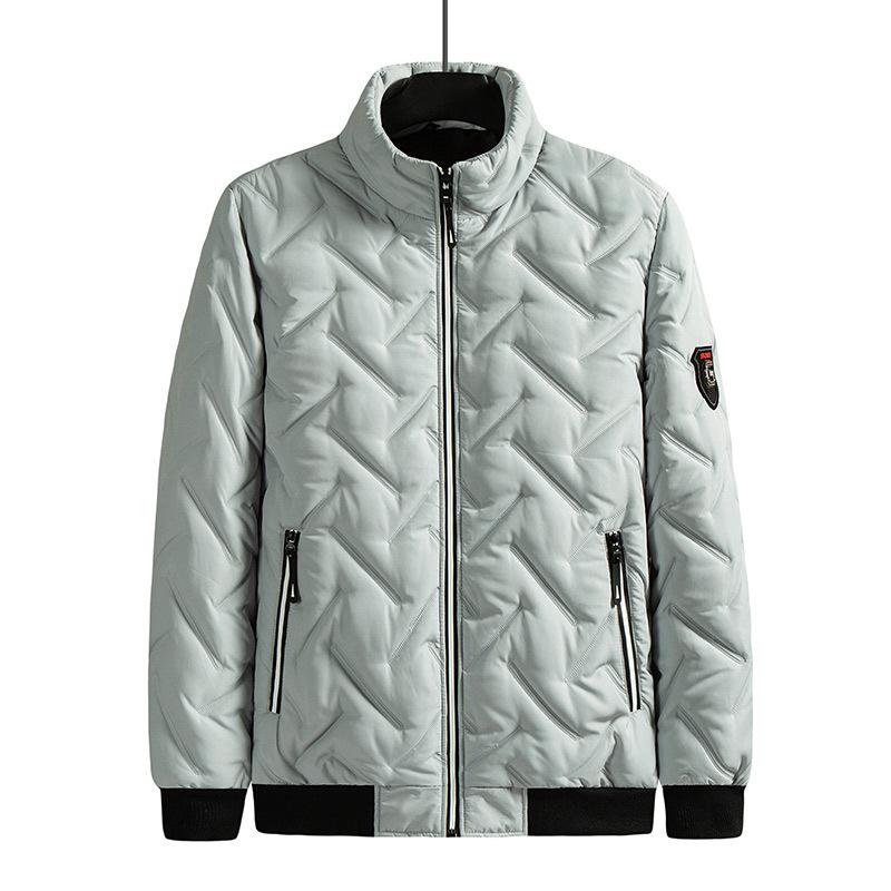 

Мужская повседневная хлопковая куртка короткая легкая удобная для переноски зимнее теплое пальто 5XL серый
