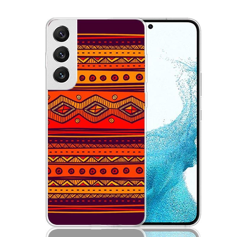 African Style Fabric Pattern Phone Case For Samsung Galaxy S26 S25 Edge S24 S23 FE S22 Ultra S21 Plus S20 + Fundas Cover Coque G