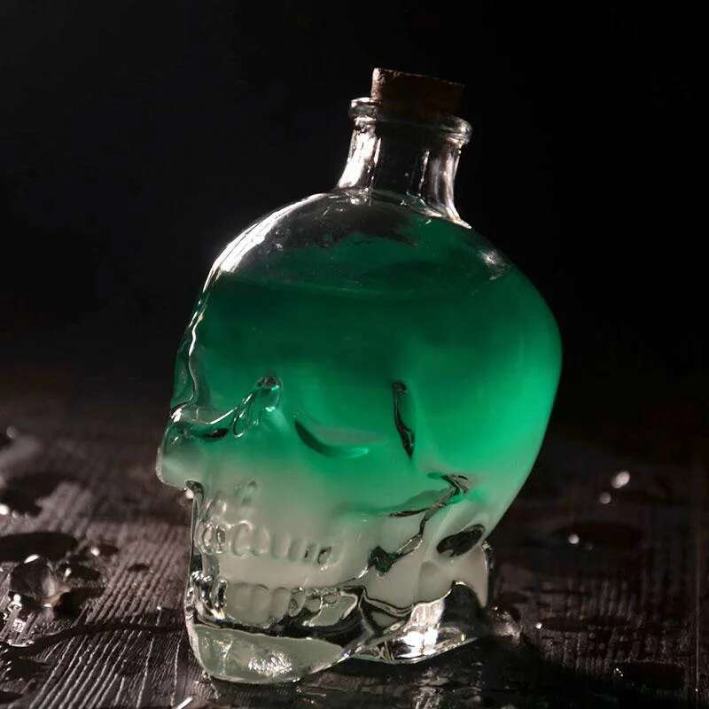 Nuova Bottiglia da Vino Whiskey Testa di Teschio con Tappo Strumenti da Bar Creativi Bicchieri Set Vino Alcolici Liquore Vodka Soju Caraffa Bottiglia da Vino