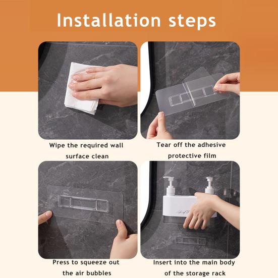 Double Head Liquid Soap Dispenser with Detachable Dish Shampoo Body Hand Wash Shower Gel Container