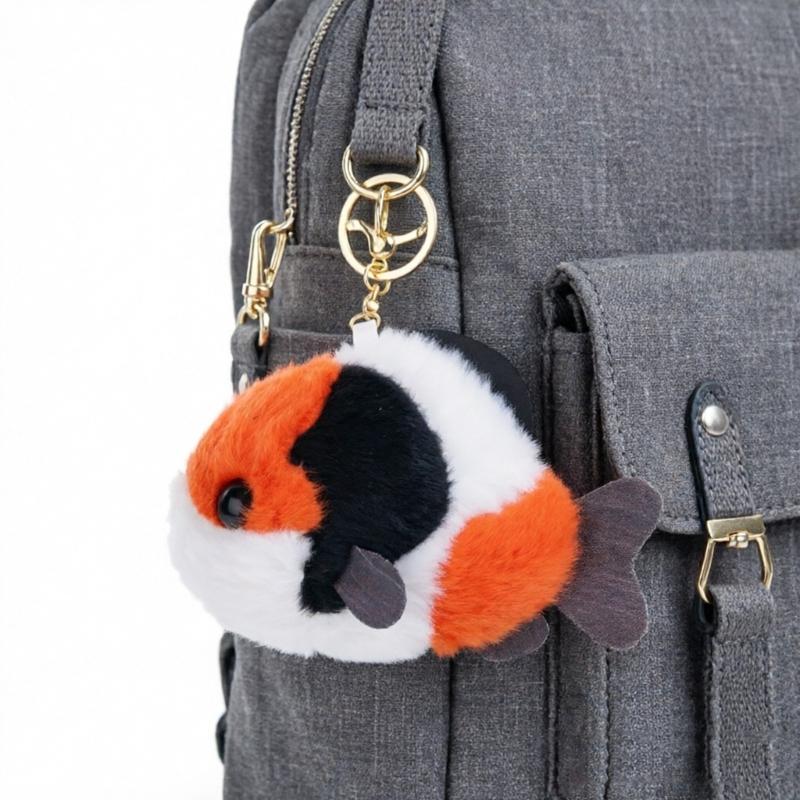 User Friendly Plush Fish Ornament Keychain Bag Hanging Decoration Thoughtful Present for Special Occasion