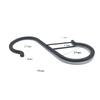 5PCS S-Shaped Hook with Safety Buckle Black Silver Metal Hook for Outdoor Flower Baskets Kitchen Utensil Bedroom Clothes Storage