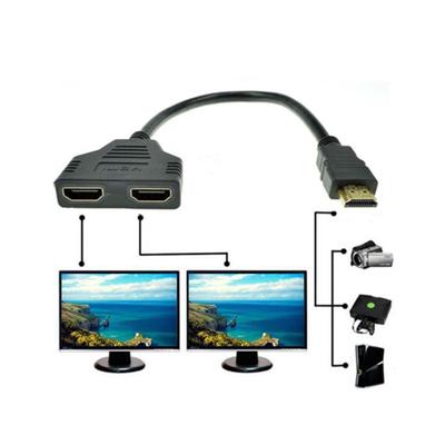 Ramidos 1080P HDMI-Port-Stecker auf 2 Buchsen, 1 Eingang, 2 Ausgänge, Splitter-Kabel-Adapter-Konverter