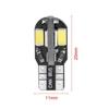 10PCS W5W T10 LED CANBUS No Error 5W5 12V 5W 600Lm Super Bright Car Interior Side Light 194 3030 SMD Auto Bulb White Amber Red