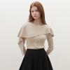 Unbalanced Cape Knit 2-Color O261T979