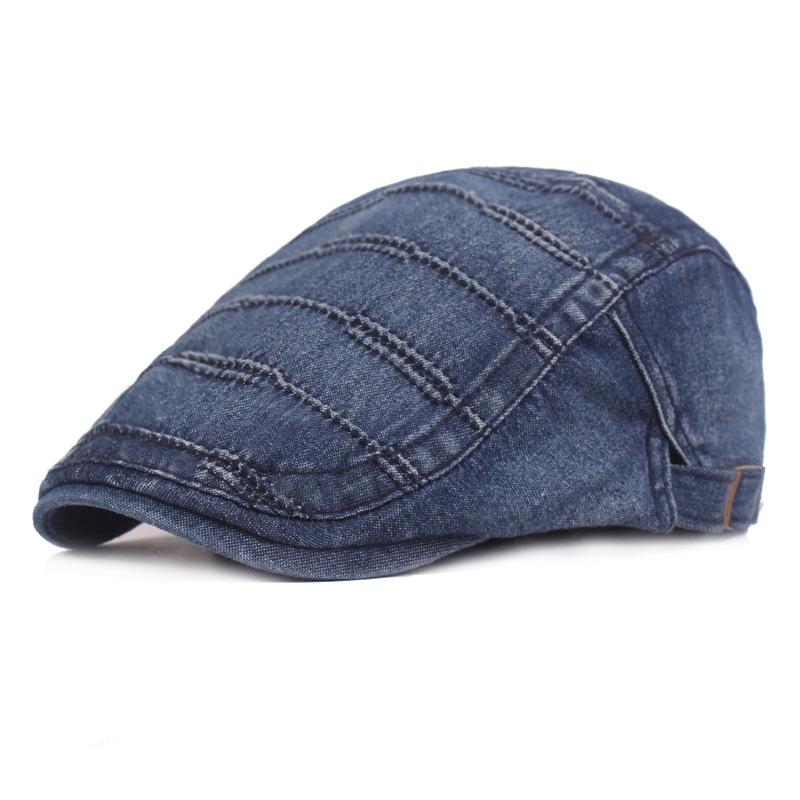 

Cowboy Cloth Duck Tongue Cap Ms. Do Old Beret Spring Sun Hat Men Forward Cap M（56-58cm）