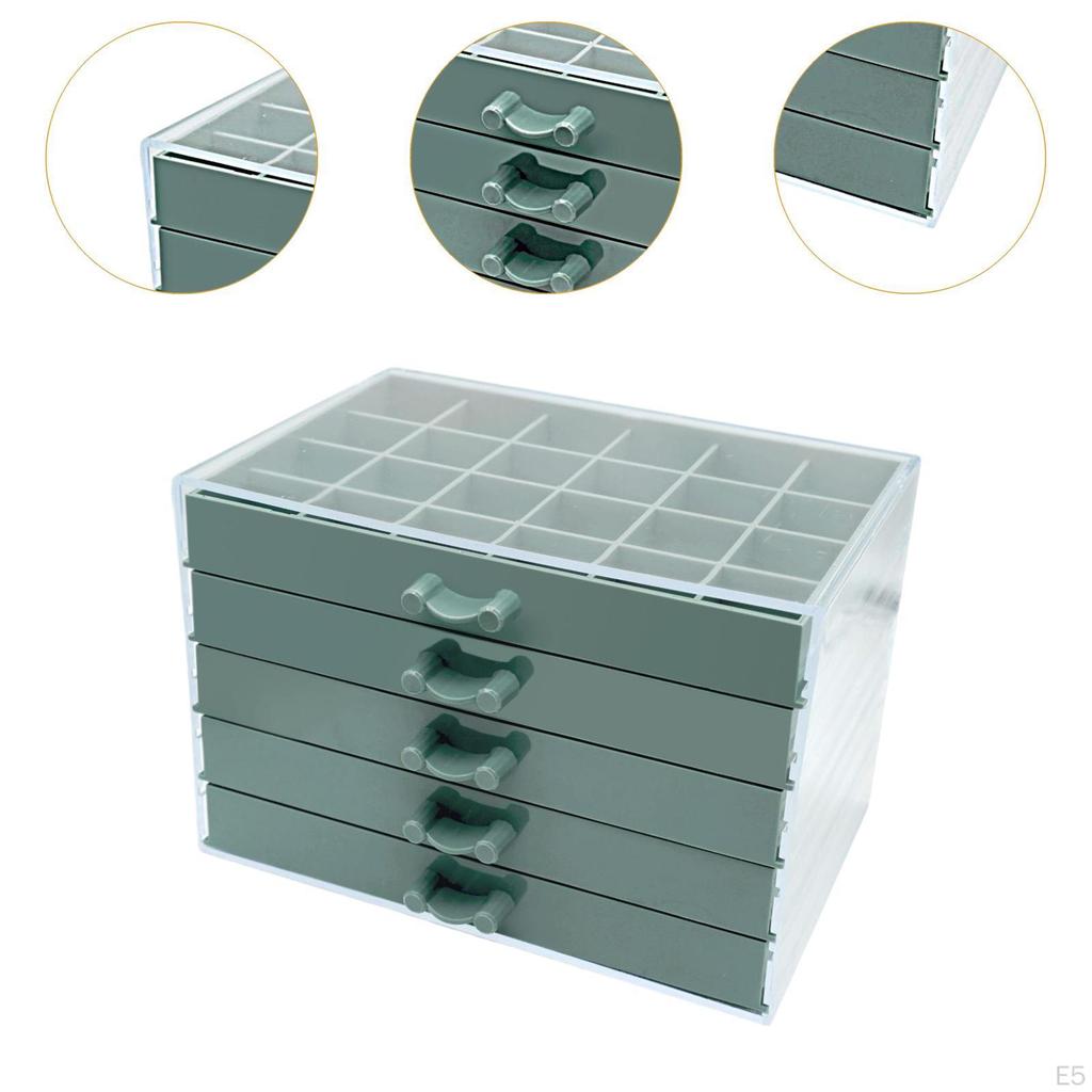 Schmuckaufbewahrungsbox aus Acryl 120 kleine Fächer Schmuckaufbewahrungskoffer für