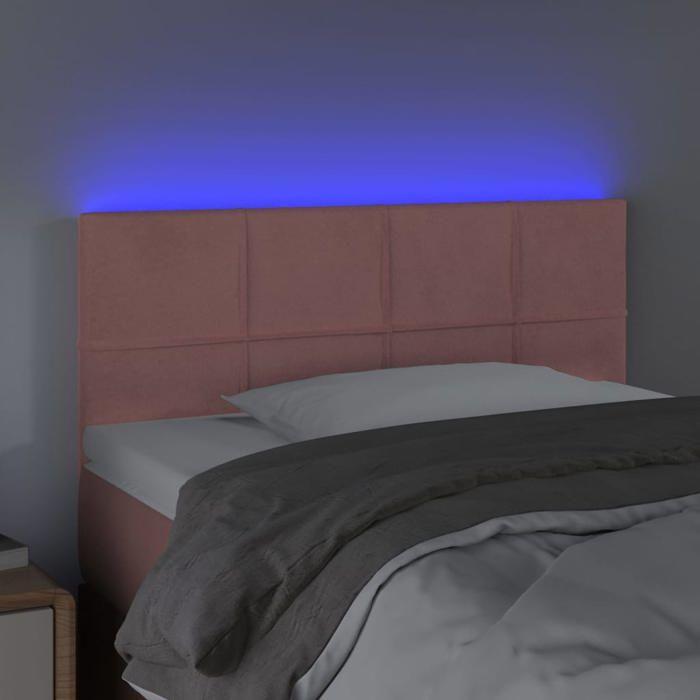 VidaXL LED Headboard Bedroom Furniture Single Bed Accessory Headboard Bed Frame Interior Pink 80x5x78/88 3121647