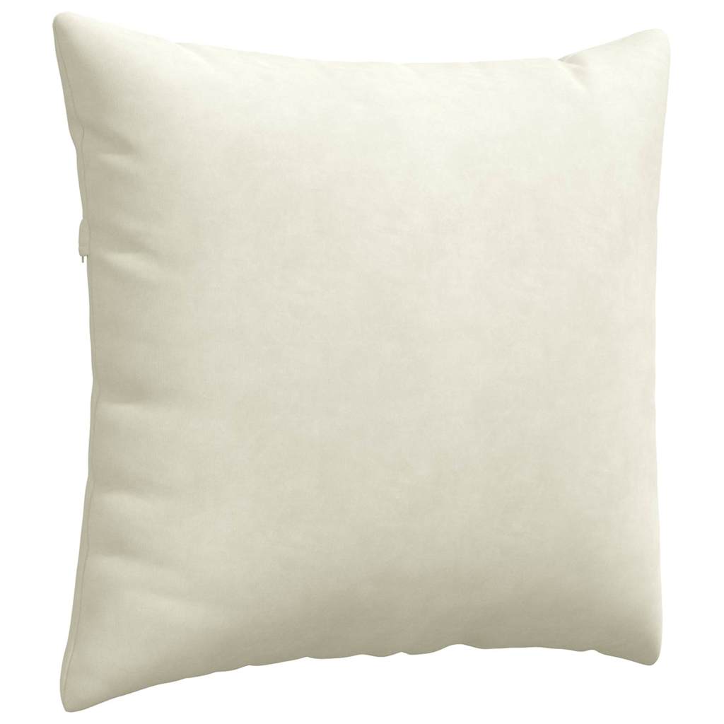 Sofa Cushions 2 Pieces Cream 45 X 45 Cm Cord Fabric