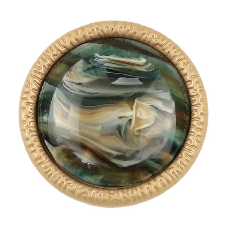 5Pcs Xiaoxiang Celebrity Style Cat'S Eye Pearlescent Metal Button Double-Sided Nippi Coat Sweater Suit Decorative Button