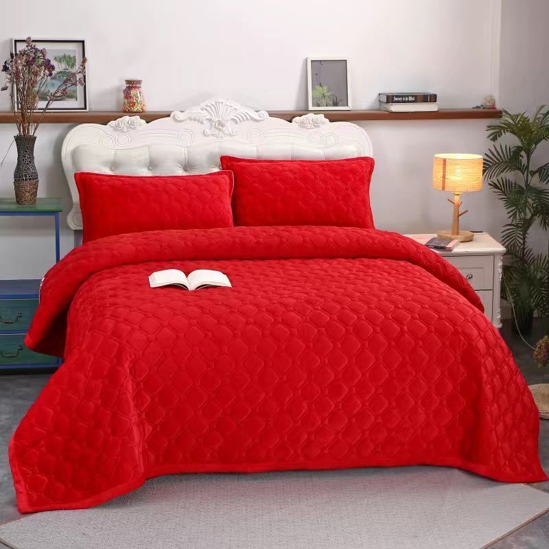 Crystal Fleece Sheets, Winter Plus Fleece Version, Cold-proof Double Blanket, Warm Blanket, Leisure Blanket, Quilted