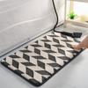 Fine Velvet Two-color Jacquard Bathroom Thickening Mat Bath Non-slip Carpets In Wash Basin Bathtub  Floor Rug Shower Room Doormat Memory Foam 3D Pad
