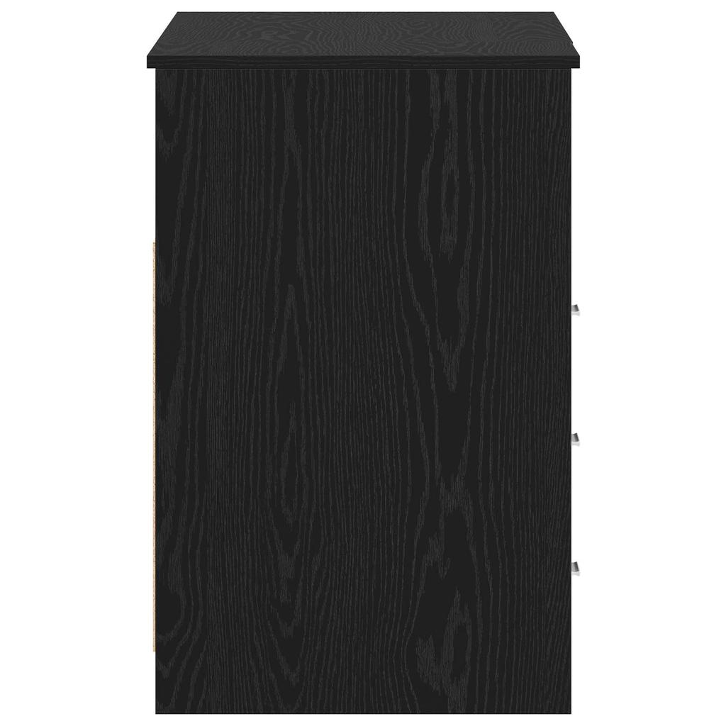 Desk 2 Pcs Black Oak Effect 140 X 50 X 76 Cm