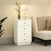 Modern 4-drawer chest of drawers, storage furniture for bedroom, living room, entryway, 47 x 29 x 75 cm, cream