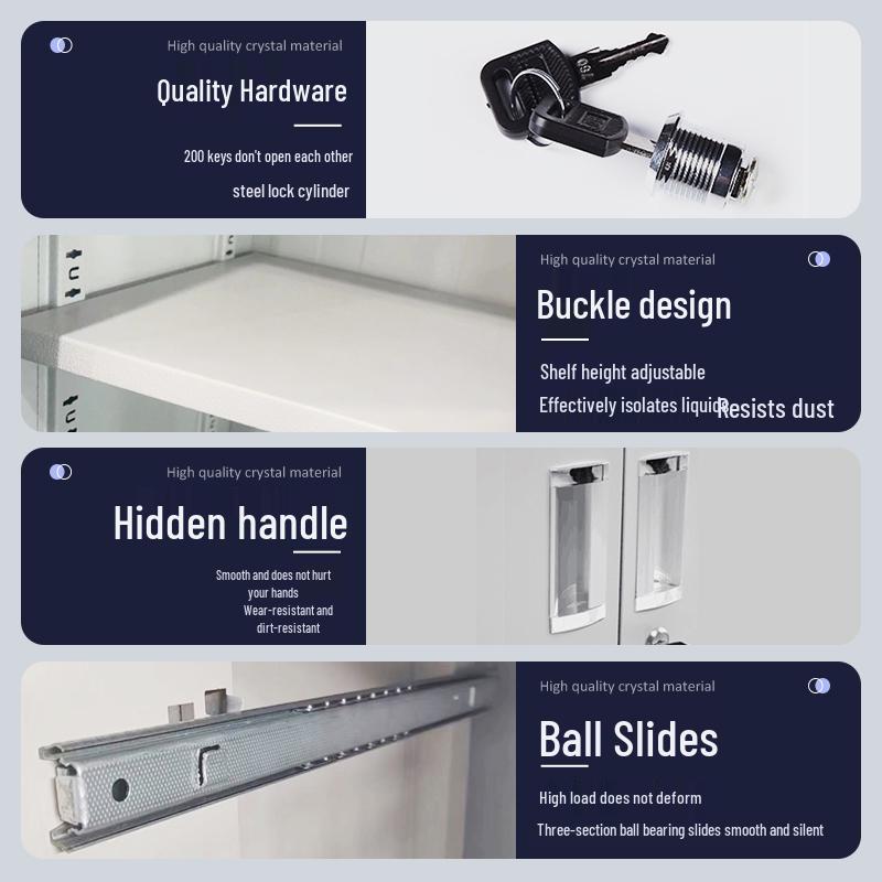 Locking Steel Filing Cabinet with Drawers for Financial Data and Vouchers