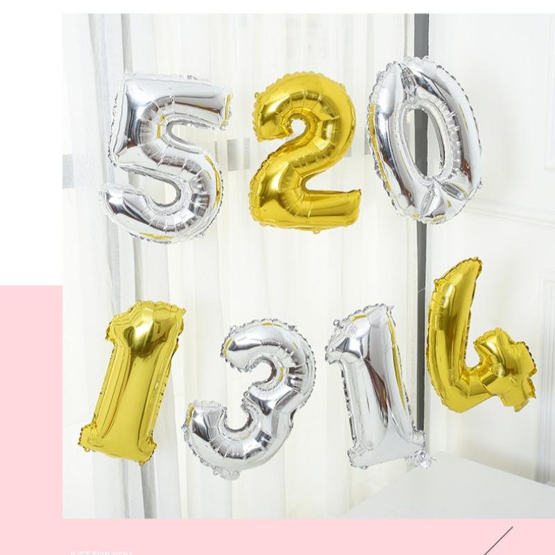 32 inch Number Figure Foil Balloons 10 20 30 40 50 60 70 80 90 Years Adult Old Birthday Party Anniversary Decoration Air Balloon