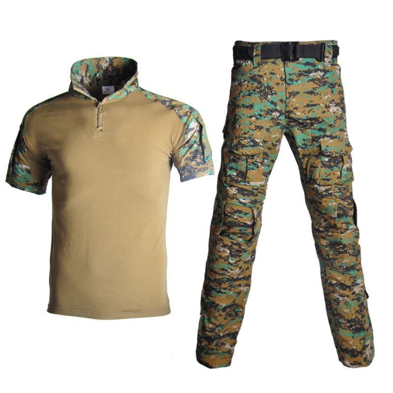 Hanye Outdoor Camouflage Suit Short-sleeved T-shirt G2 Frog Training Wear-resistant Short Coat Top L