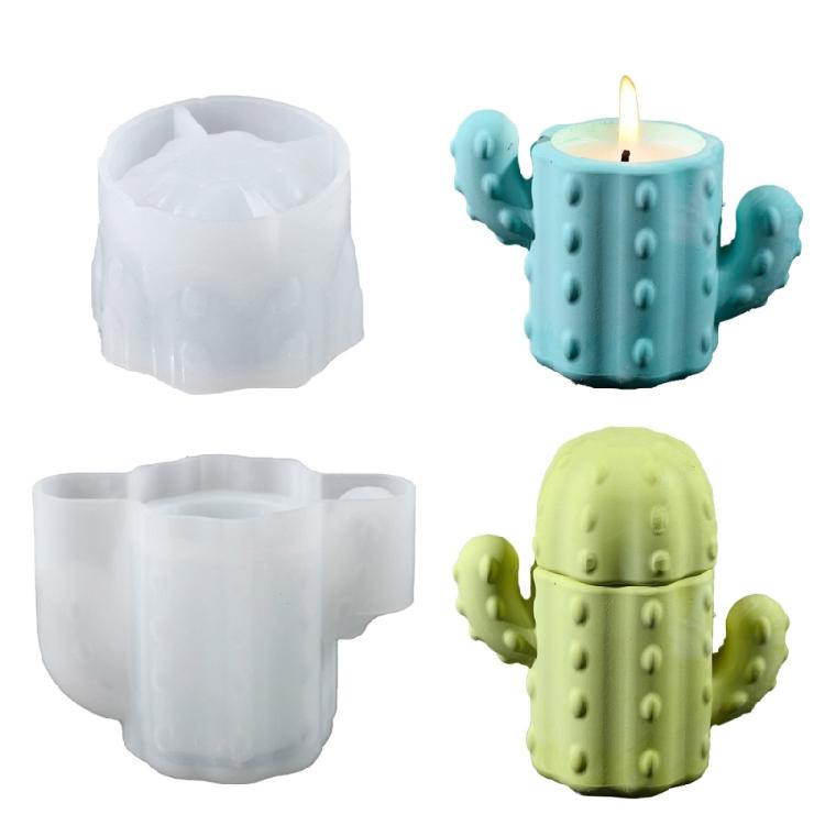 Multipurpose Elegant Styles Cactus Sturdy Silicone Mold Collection Accessory for Unique Candle Cups and Keepsakes Boxes