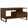  Coffee Table, Brown Oak 90x49x45 Cm, Wood-based Material