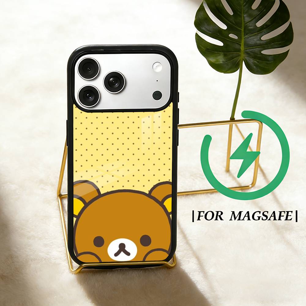 Relax K-kuma R-Rilakkuma Phone Case For iPhone 17,16,15,14,13,12,Plus,Pro,Max For Magsafe Magnetic Wireless Charge
