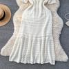 Hohe Qualität Frauen Chic Aushöhlen Gestrickte Pullover Kleid Sommer Elegante Kurze Sleev Midi Bodycon Meerjungfrau Kleider