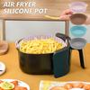 Air Fryer Silicone Pot 6.88inch Reusable Air Fryer Silicone Basket Pot Replacement for Paper Round Silicone Baking Pan