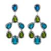 Lightweight Teardrop Crystal Drop Earrings Comfort Wear Triple Dangle Jewelry Teardrop Ear Accessories For Parties