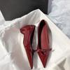 Pointed one-pedal temperament high heel solid color elegant dating commuting light mouth single shoes