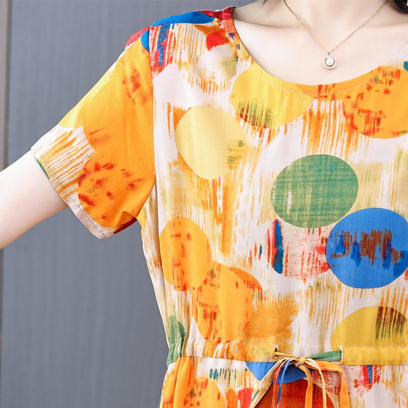 Şık Kadın Elbiseleri Yazlık Vintage Kıyafetler Günlük Büyük Beden Kısa Kollu Yazlık Uzun Elbiseler