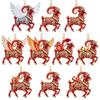 Shining Goat Pendant 2D Flat Animal Hanging Decoration Zodiac Goat Souvenir  Holiday Party Decor