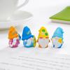 2 Pcs Mini Summer Gnome Figurines Beach Resin Gnomes Miniature Figures for Pool Party Favors DIY Cake Decoration Fairy Garden Home Decor
