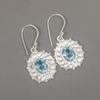 Sky Blue Topaz Gemstone 925 Sterling Silver Jewelry Blue Stone Earrings 1.59" December Birth Month Gift EE-94-8