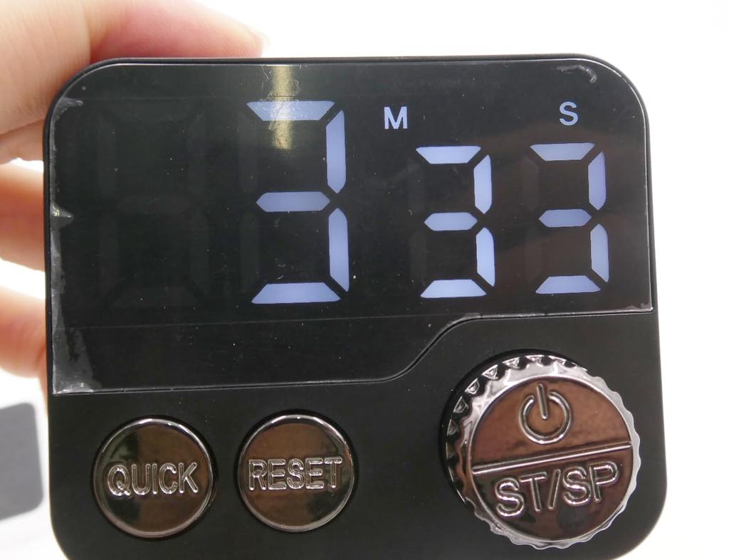 4063 PPLS [Quick Timer Series] Digital Dial Timer with Stopwatch Function, Up to 99 Minutes, White