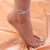 New Fashion Luxury Zircon Anklets For Women Heart Leg Chain Beach Party Trendy Female Accessories Ankle Bracelet Jewelry Gift