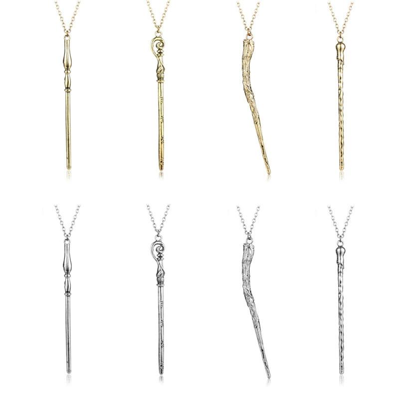 Harry Luna Potter Fleur Bellatrix Ron Magic Wand Pendant Necklace Gift Kids