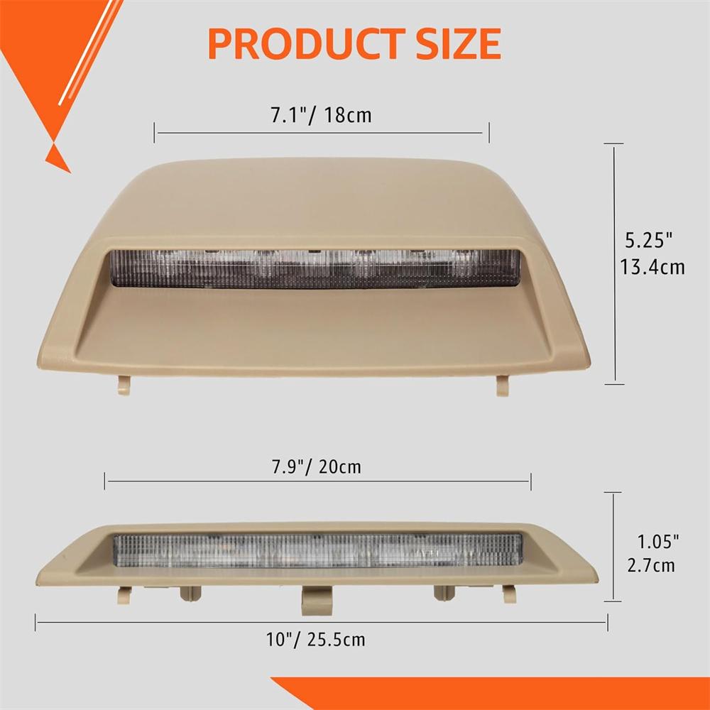 Beige High Mount 3rd Third Rear Brake Light Lamp For Nissan Altima Sedan 2013-18