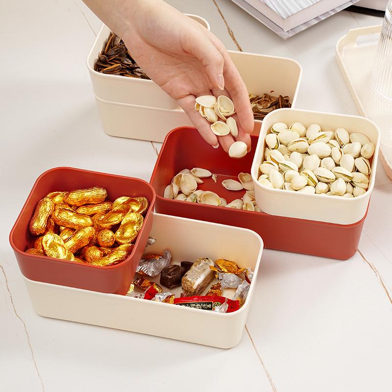 Fauler Korb Doppellagige Snack- und Obstaufbewahrungsbox