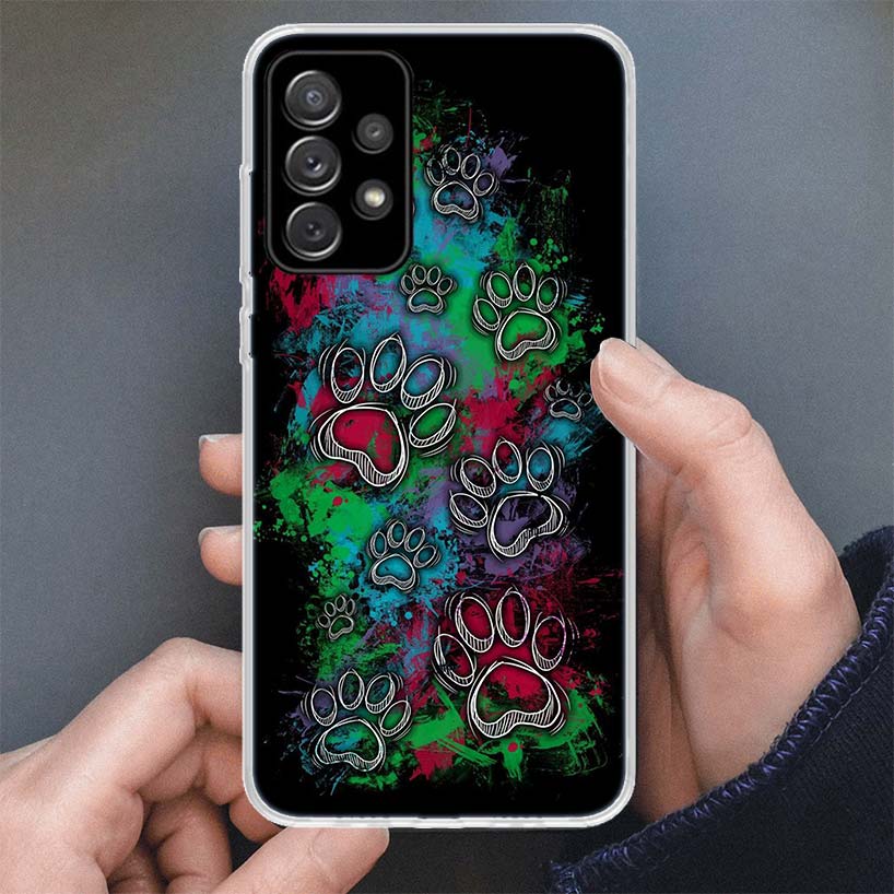 Cartoon Niedliche Hundepfoten Handyhülle Für Samsung Galaxy A51 A50 A71 A70 A41 A31 A21S A10 A20E A30 A40 A6 A7 A8 + A9 Weiches Silikon Sh