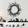 Halloween Plastic Unique Wall Hanging Party Decoration Pendants Arrange Props Wreath Garland Decorative 3 Styles