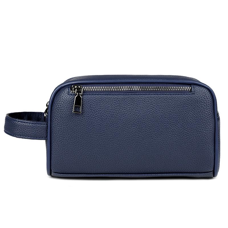 

Men s Cross-border PU Leather Clutch - Textured Lychee Grain Coin & Phone Bag for Business and Commute.